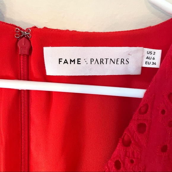 Fame & Partners - Eyelet Mini Dress w/ Balloon sleeves - Picture 4 of 6